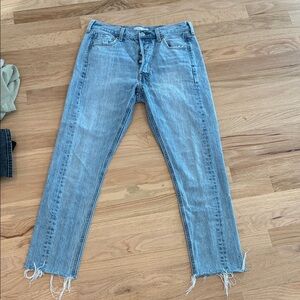 Levi's Light Blue Cropped Jeans